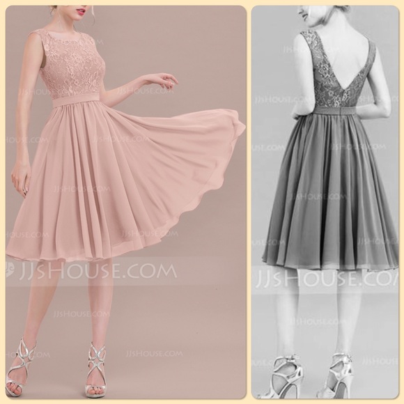 jjs house Dresses & Skirts - Pink rose chiffon lace dress size 26